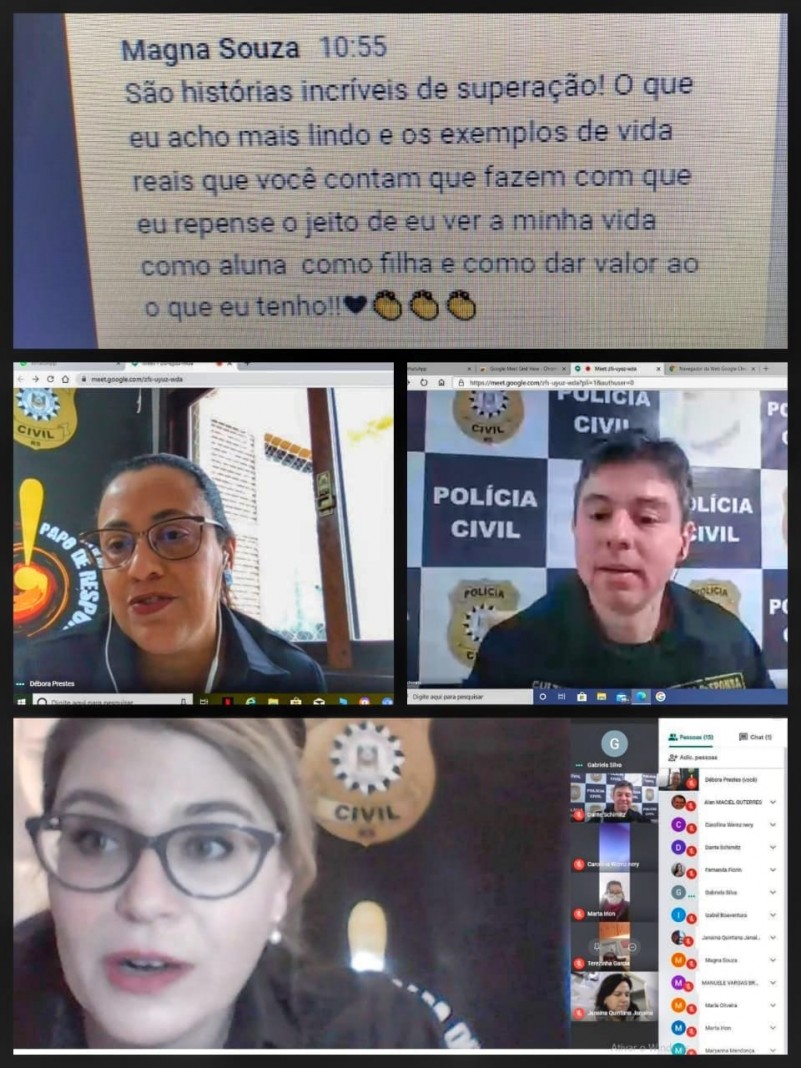 Polícia Civil da 4ªDPRI conectada com professores para conversar sobre  ambiente virtual escolar - Polícia Civil RS