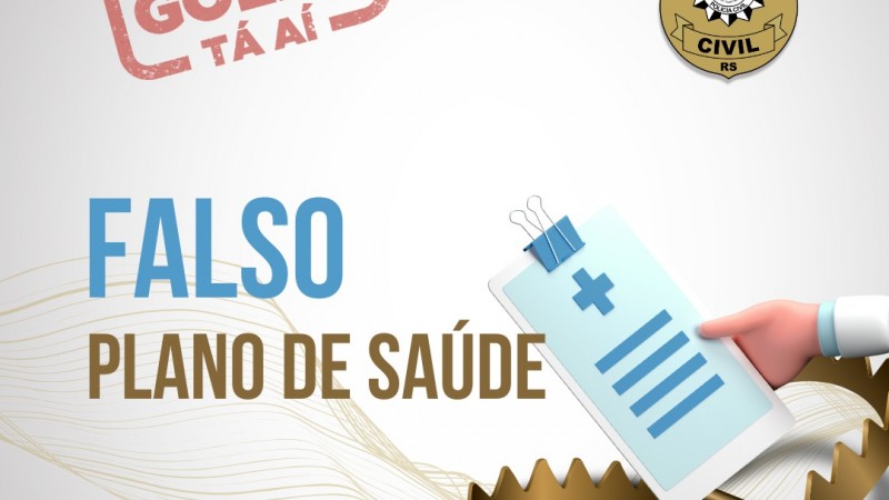 Card com fundo branco com texto abordando o Golpe falso plano de saúde